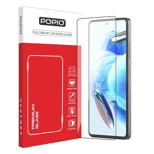 POPIO Military-Grade Gorilla Tempered Glass for Poco F5 / X5 Pro/Redmi Note 12 Pro/Pro Plus/Note 12 Discovery/Turbo | 9H Hardness, Edge-to-Edge, Bubble-Free