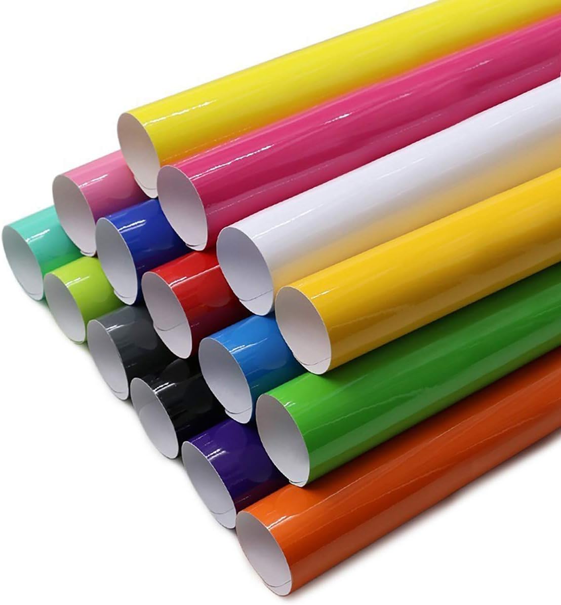Queenbox 40x152cm Gloss Self Adhesive Car Vinyl Wrap Sticker Bubble Free Automotive Use Decal Film Sheet, White