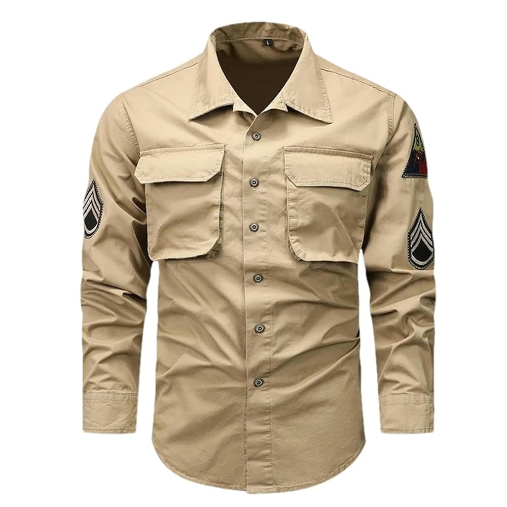Amazon.com: Spring Autumn Men Cargo Cotton Long Sleeve