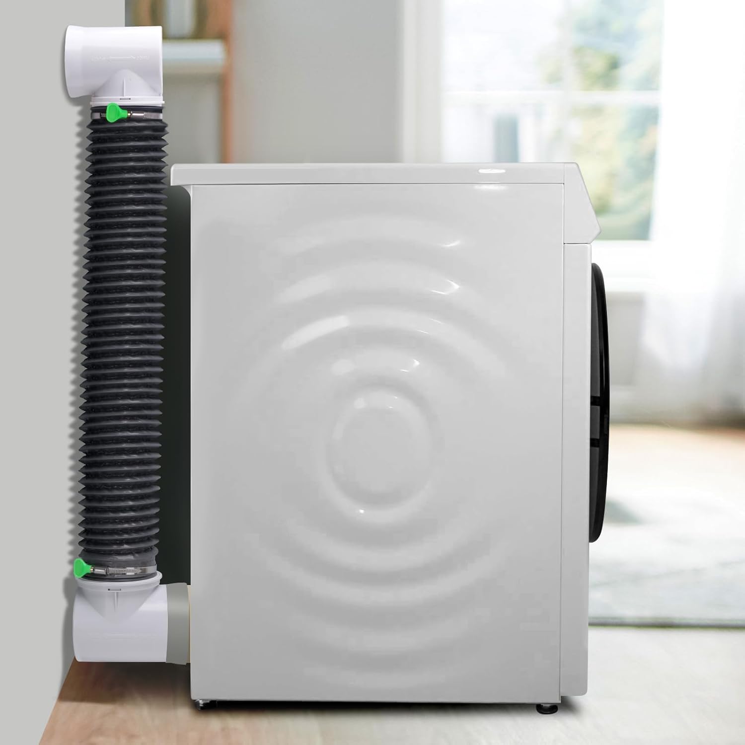 Dryer Vent Hose For Tight Space,Indoor Dryer Vent, Dryer Hose Vent Kit,90 Degree Dryer Vent Elbow,Dryer Vent Connector Kit,Dryer Vent Duct, Dryer Vent Adapter, Dryer Vent Vacuum Hose Attachment