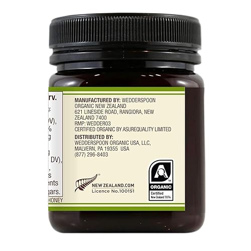 Miniatura 3 de Wedderspoon Miel de manuka orgánica cruda KFactor 16+, sin pasteurizar, KFactor orgánico 16, 8.8 onzas