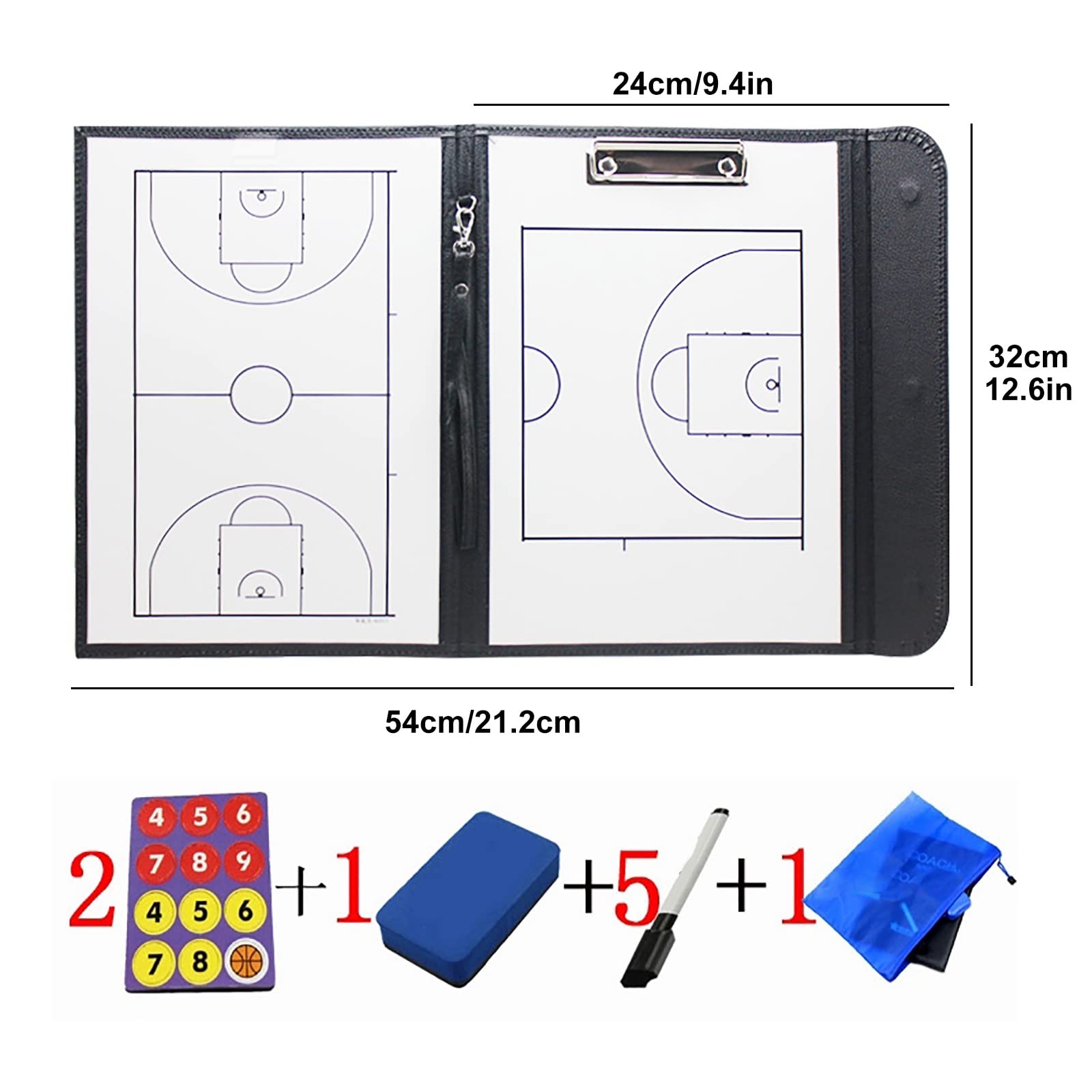 Pizarra Baloncesto Entrenador, Pizarra Táctica de Baloncest de Borrado en Seco, Pizarra Táctica Magnética (Color : Basketball-c)
