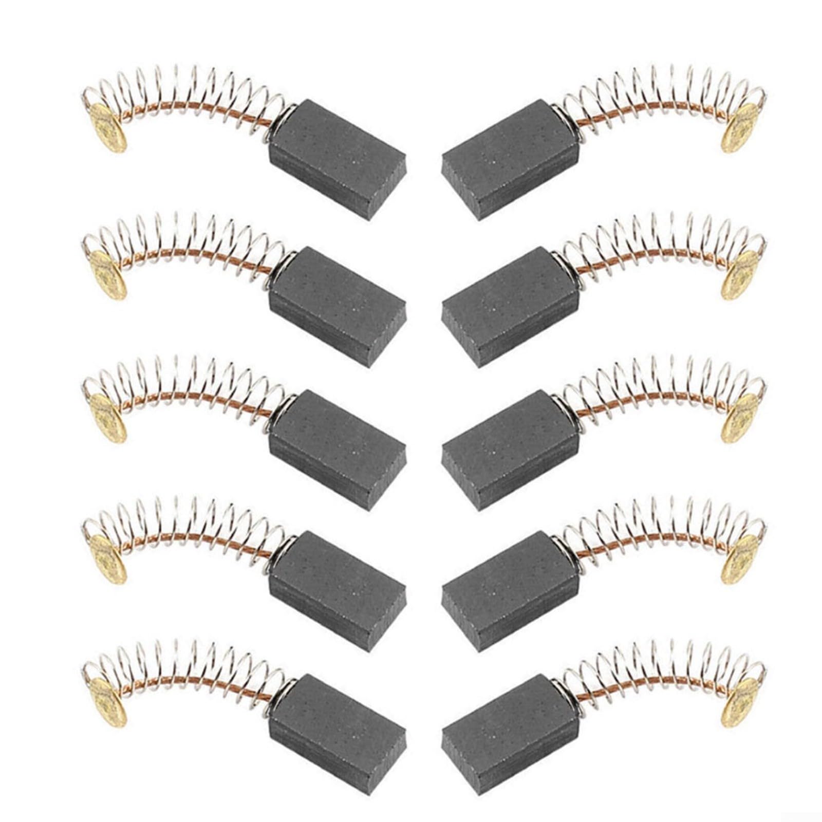 10 spazzole di ricambio in carbonio, 14 x 8 x 5 mm, per motori elettrici, utensili elettrici, trapani e smerigliatrici