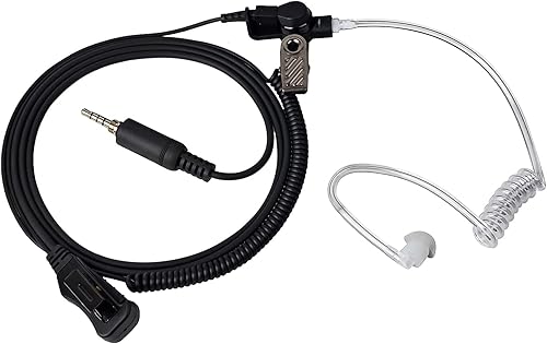 Miniatura 8 de HYS Auricular de vigilancia de radio de seguridad con tubo de bobina acústica transparente, kit de audio para YAESU/Vertex Radio VX-6 VX-7E VX-120