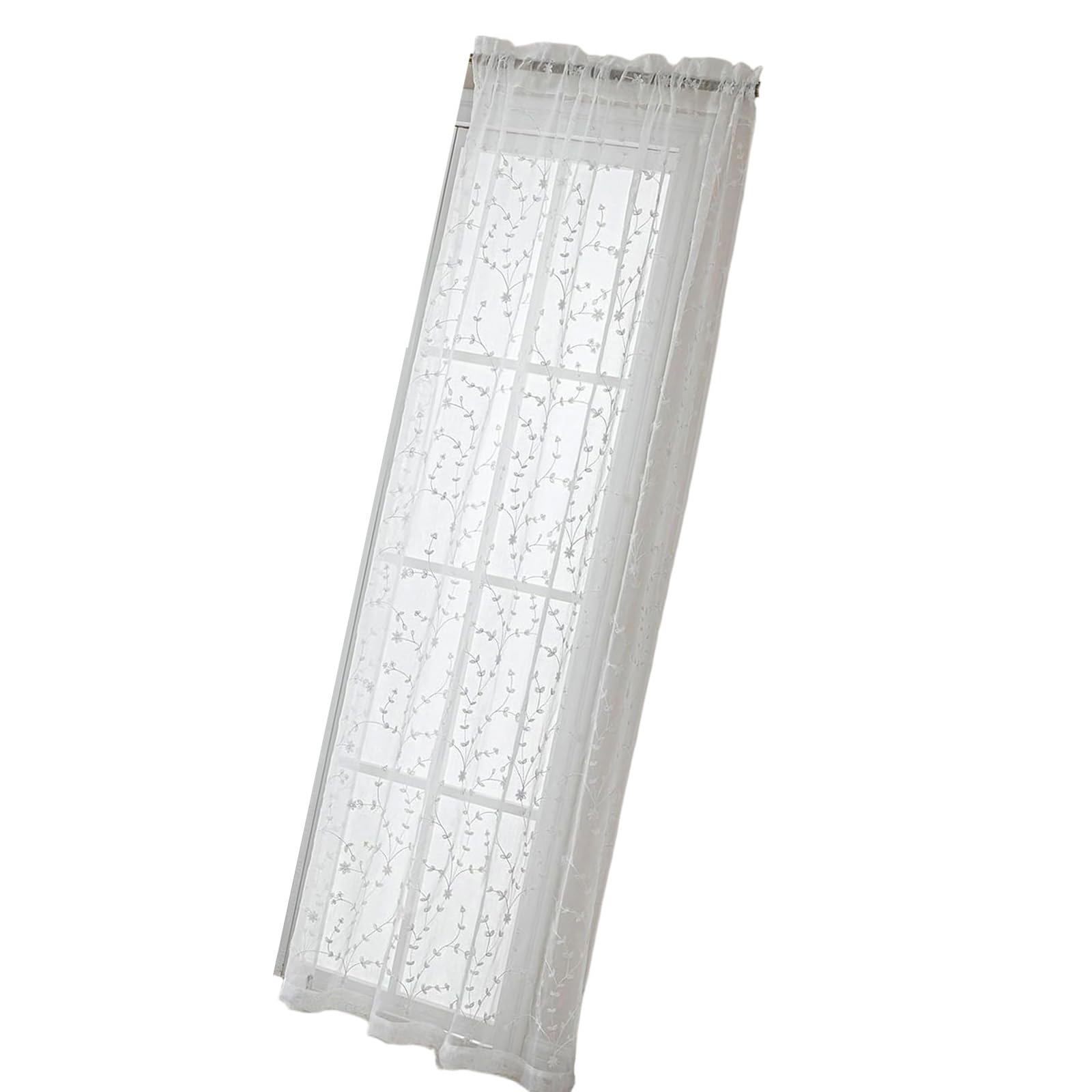 Kaeltsyn Curtain for Privacy and Light Diffusiond Features Florals Designs and Easy Installation Privacy Sheer Curtain