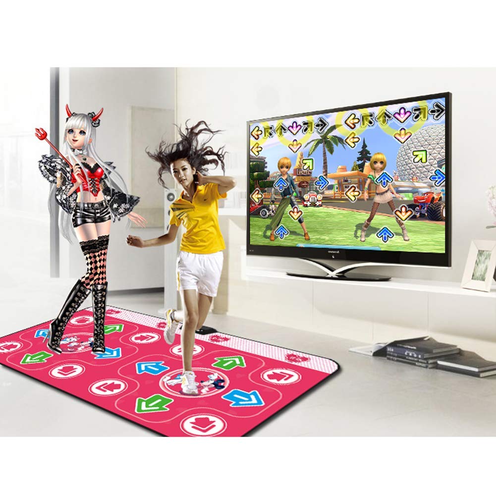 Yjtwt Tappeto di Danza Wireless 11MM,Tappetino da Gioco in Schiuma Che Ispessisce Tappetino da Ballo Morbido per Adulti/Bambini,Dance Mat Tappeto Musicale Yoga Fitness/Rosa