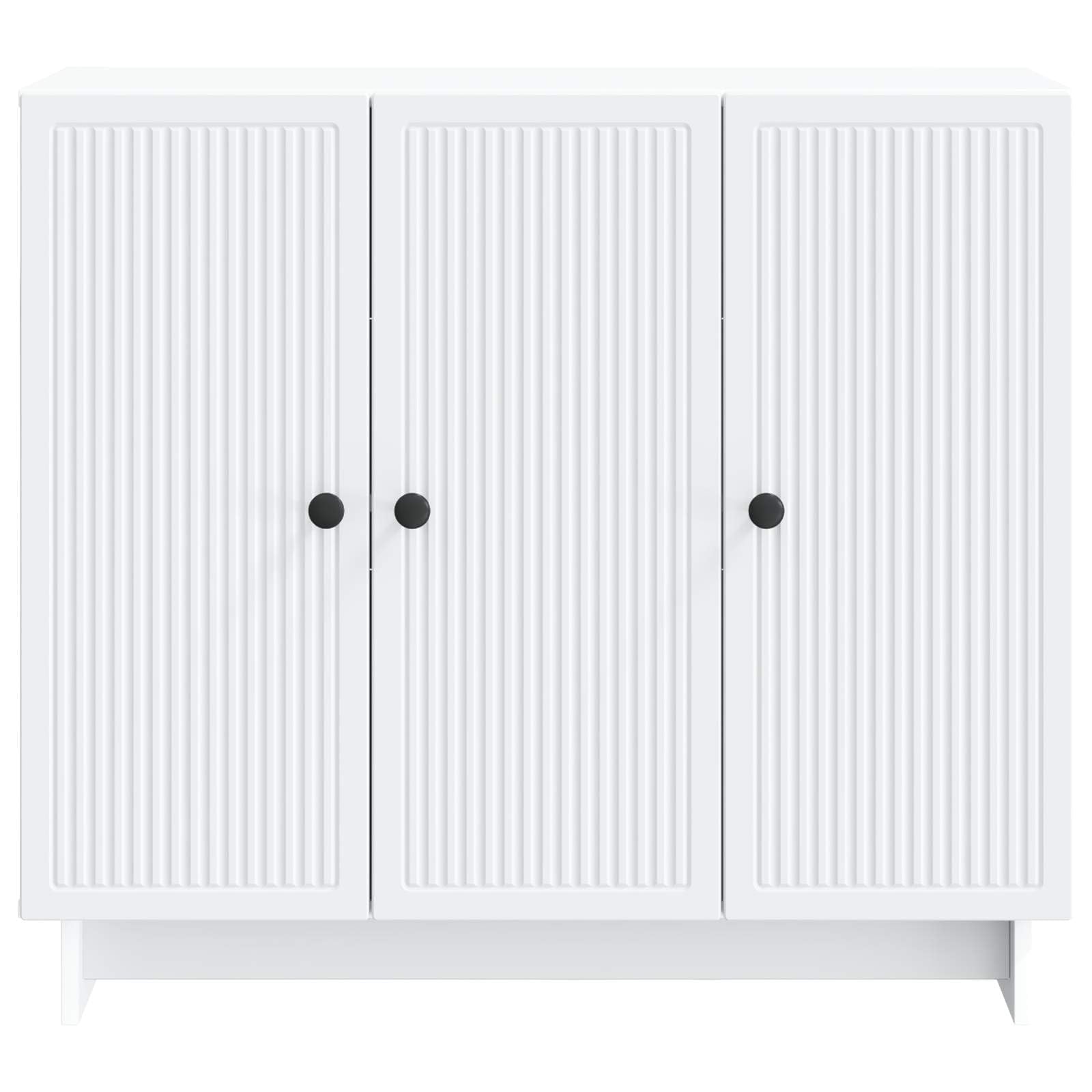 Credenza bianca 89 x 34,5 x 80 cm comò con 3 ante
