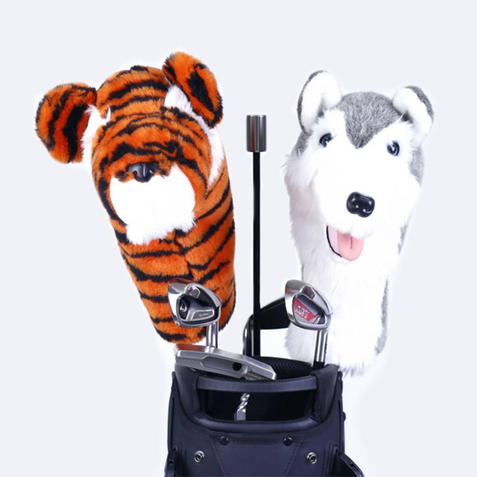 LOVIVER Copritesta Golf Peluche Copri Mazza Driver Custodia Pelosa Protezione Morbida Antigraffio Facile da Mettere E Togliere Tema Fauna Fantasia Adatto a