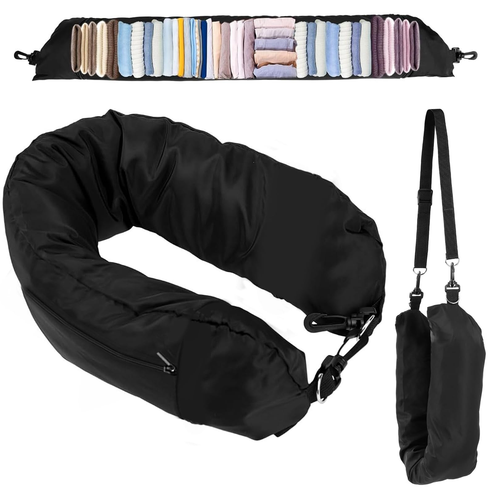 Cuscino per il Collo a Forma di U Cuscino da Viaggio Multifunzionale Cuscino per Bagaglio Segreto può Contenere Vestiti Adatto per Guidare Volare Viaggiare Riposare in Ufficio ecc