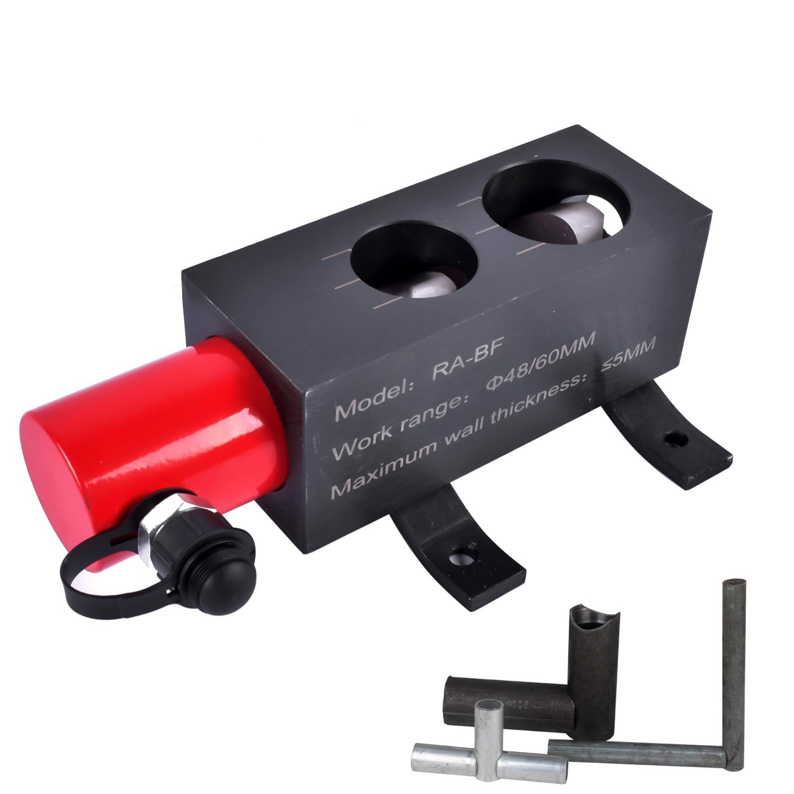 Air Hydraulic Tube Pipe Notcher, Precision Steel Pipe Cutter with Diameter 27/34/42mm or 48/60mm, 90° Pipes Notching Tool, Hydraulic Tube Notcher Slotter(48mm/60mm(1-7/8in 2-3/8in))