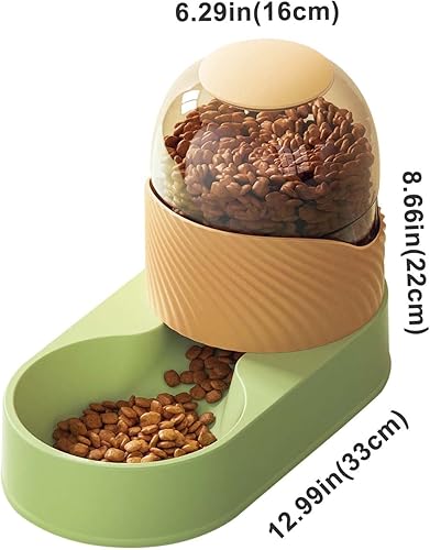 Miniatura 6 de Juego de 2 comederos y bebederos automáticos para mascotas pequeñas y medianas para mascotas caninas de tamaño pequeño y mediano, comedero
