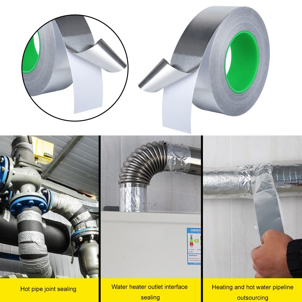 Zhome 65ft High Temperature Resistant Aluminum Foil Tape