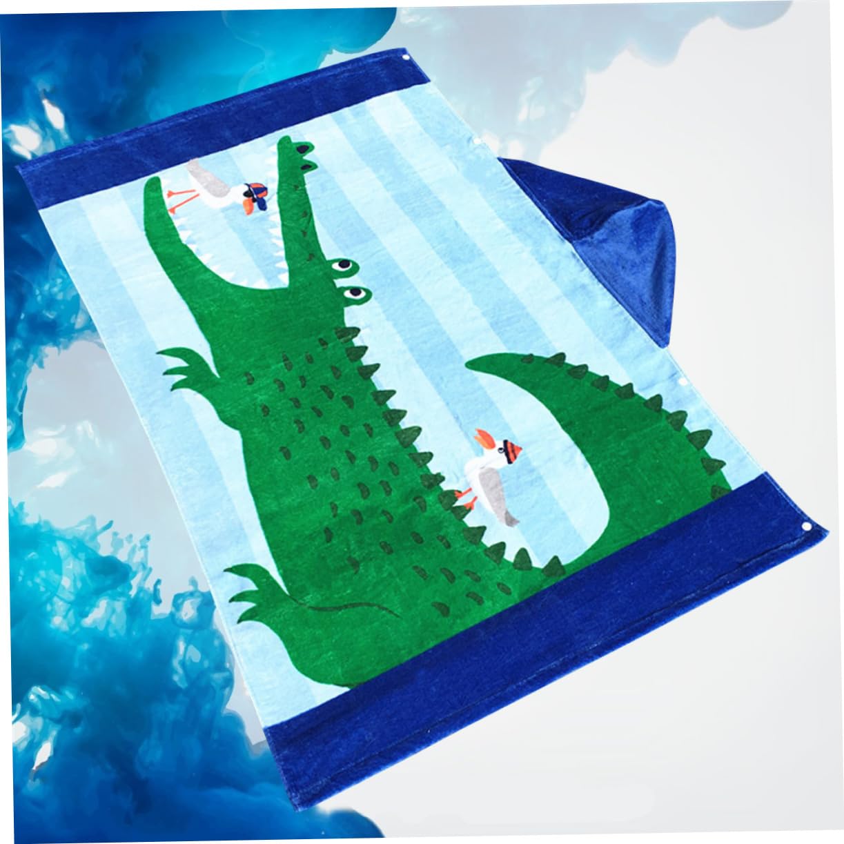 Zerodeko Poncho Bain Garçon et Filles Coton Capuche Grosse Taille pour Plage et Parc Aquatique