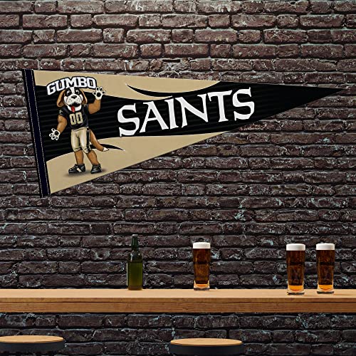 Image of Rico Industries NFL Football Mascot inch 12 inch x 30 inch Felt Wall Decor Pennant - Great for Home /Bed Room /Man Cave Decor