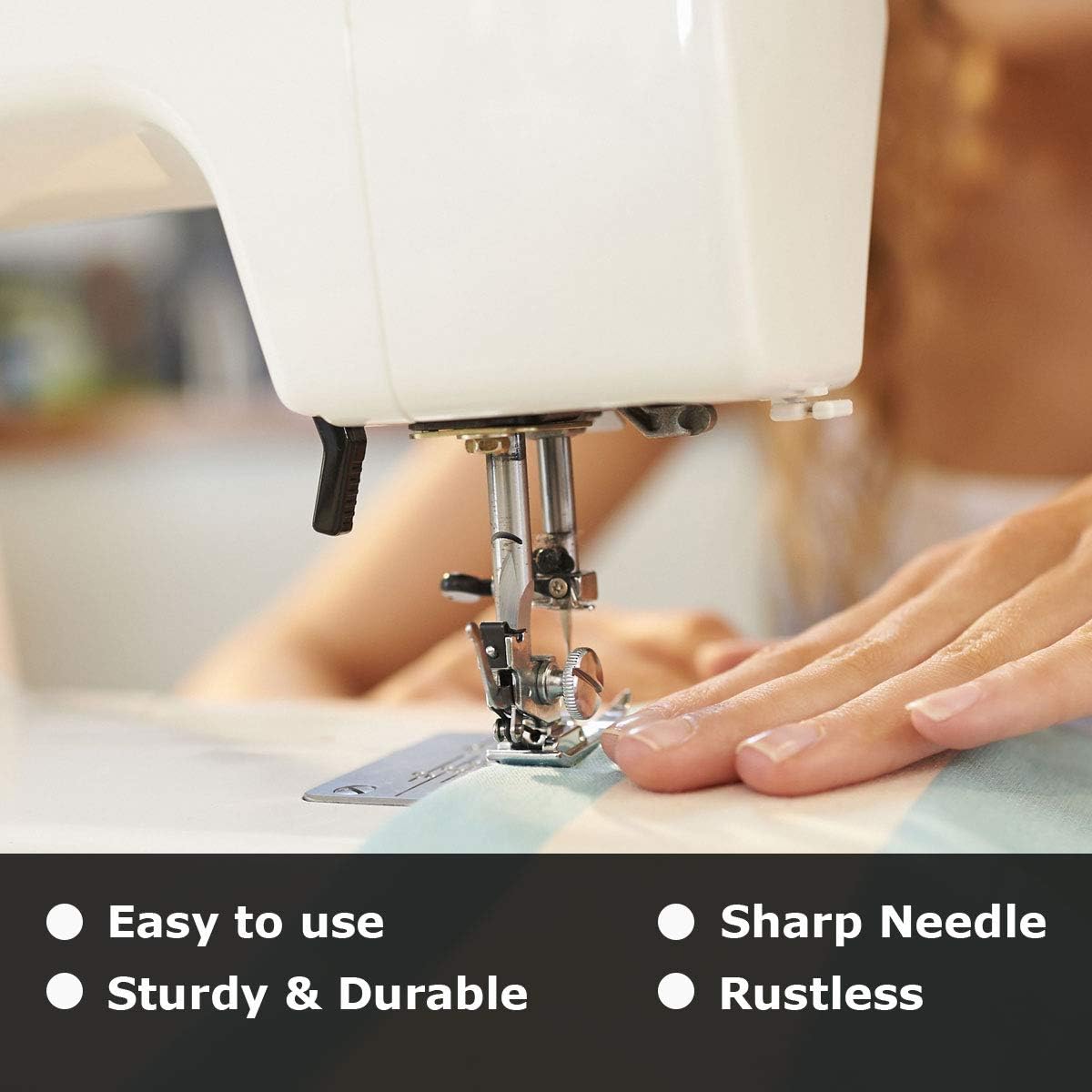 40 Pcs Home Sewing Machine Needles Size 75/11, 90/14, 100/16, Universal Sewing Needles, Flat Head Embroidery Machine Needles for Brother Singer Janome Sewing Machine