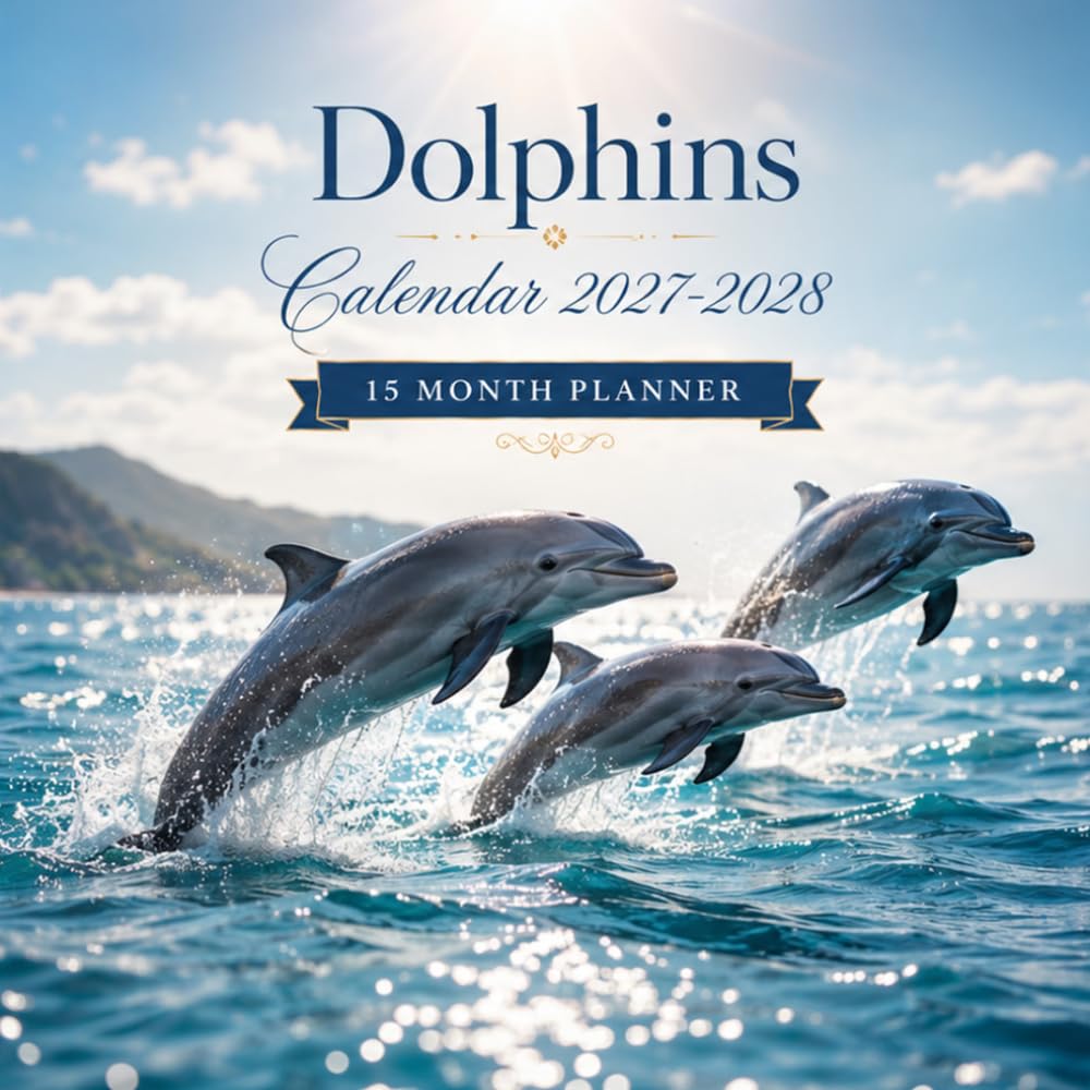 Dolphins Calendar 2027–2028: 15-Month Planner