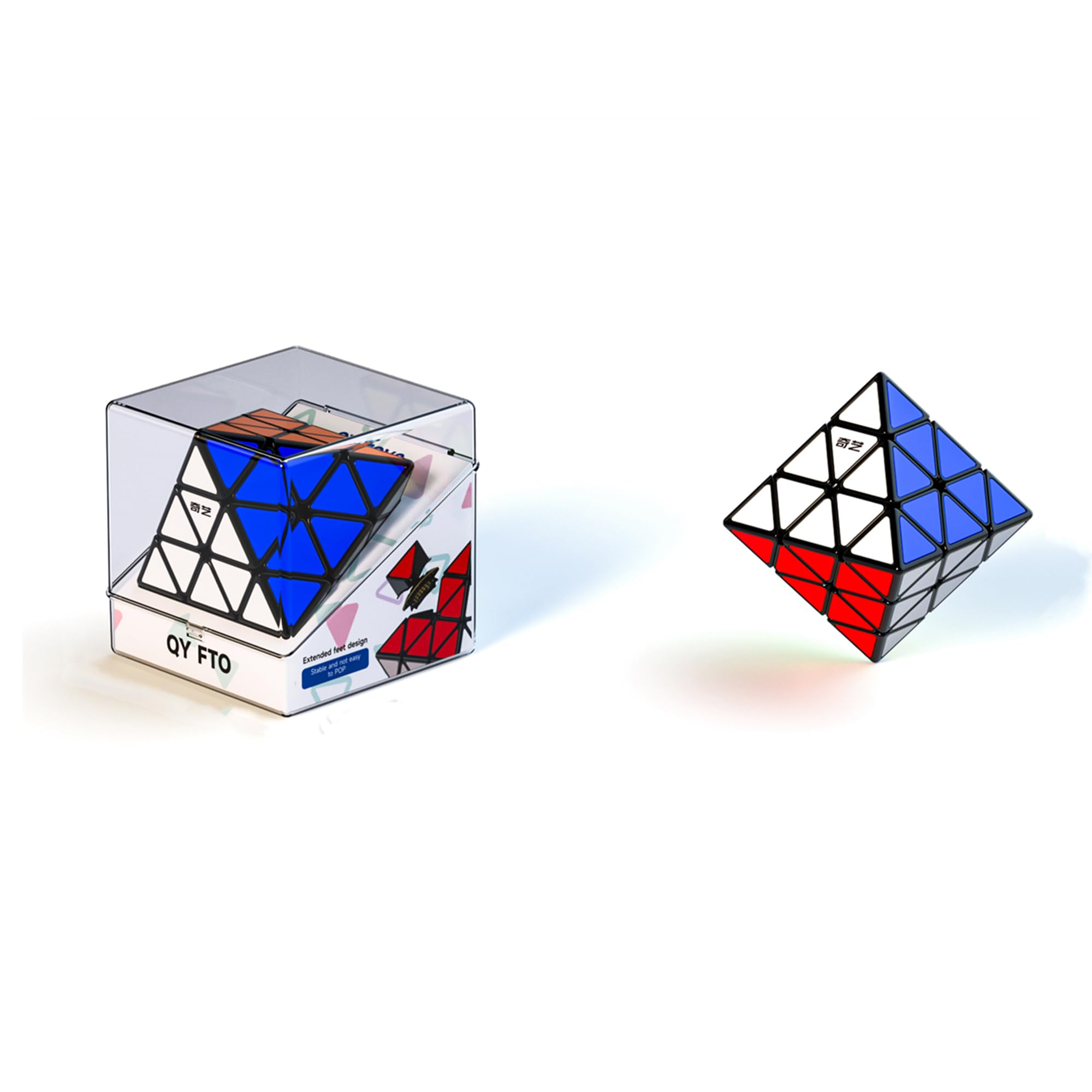XMDCuber QY Toys FTO Face Turning Octahedron Speed Cube, Speed Cube FTO Octahedron Stickerless Version (Standard Version)