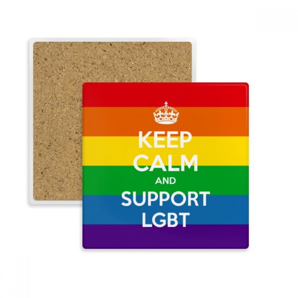 Drapeau LGBT dessous de verre en pierre de qualité supérieure pour verres et tasses