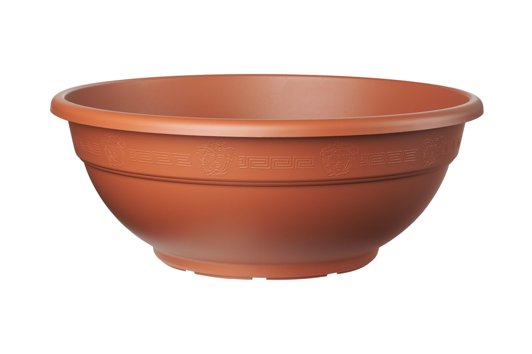 Muddy Hands Terracotta Bowl Plant Pot Outdoor Garden Round Plastic Flower Herb Planter (7.5 Litre)