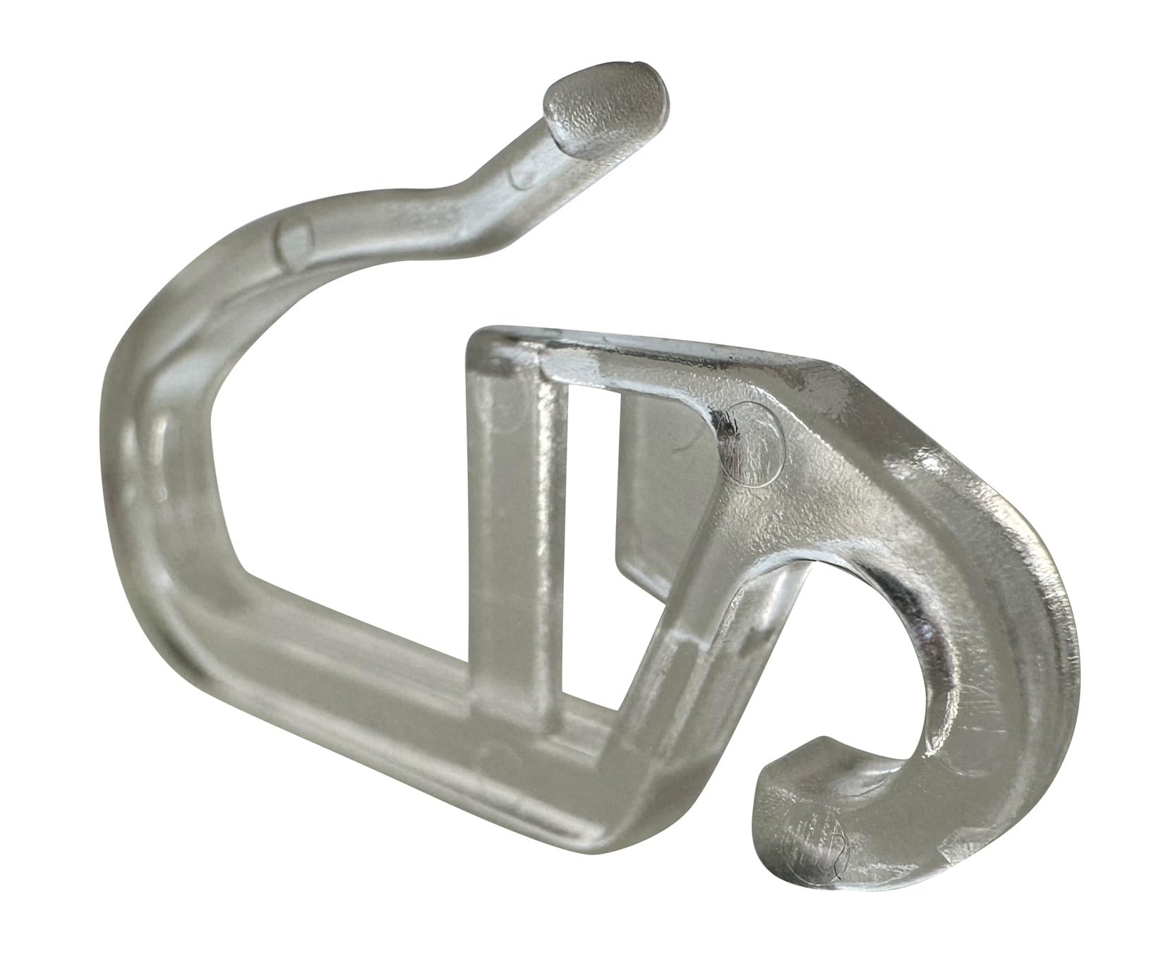 25 x 100 Stück Öse 4mm Überklipshaken, Faltenlegehaken, Gardinenhaken - Farbe transparent