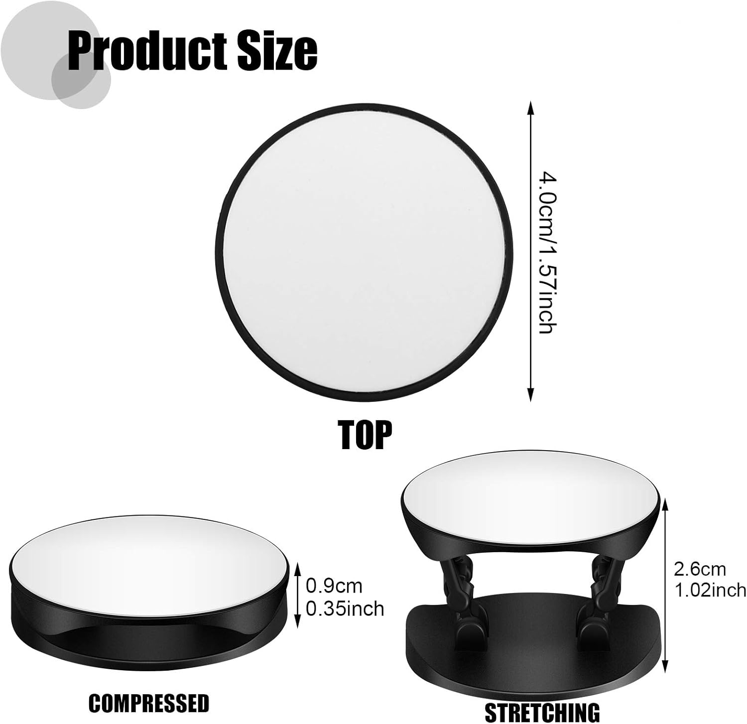 Weewooday 30 Pieces Blank Sublimation Phone Holders Collapsible Phone Stands Adhesive Finger Holders Phone Brackets with Double-Sided Tape Thermal Transfer Sheet (Black) : Office Products