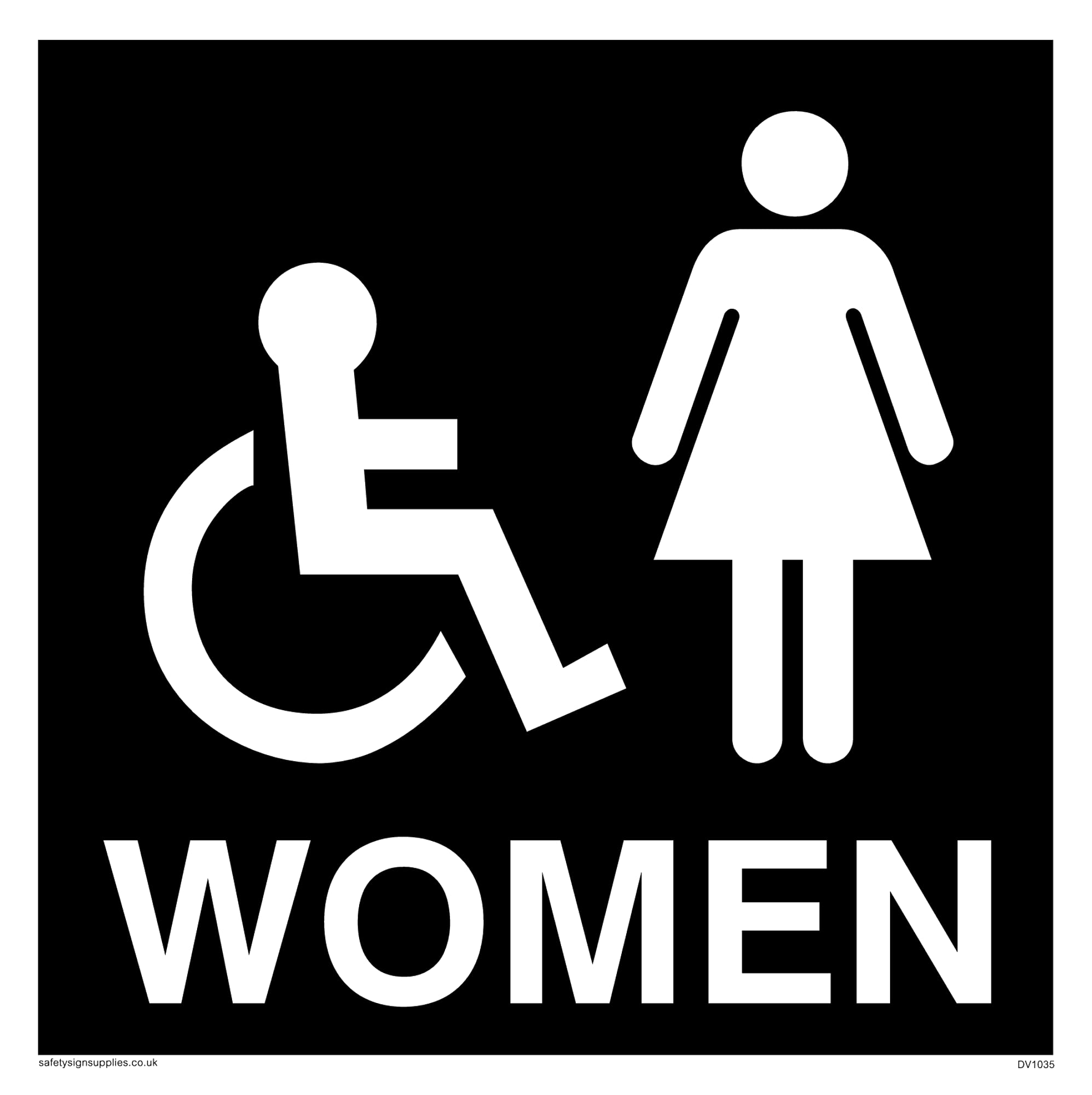 Pack of five - Women Sign - 150x150mm - S15