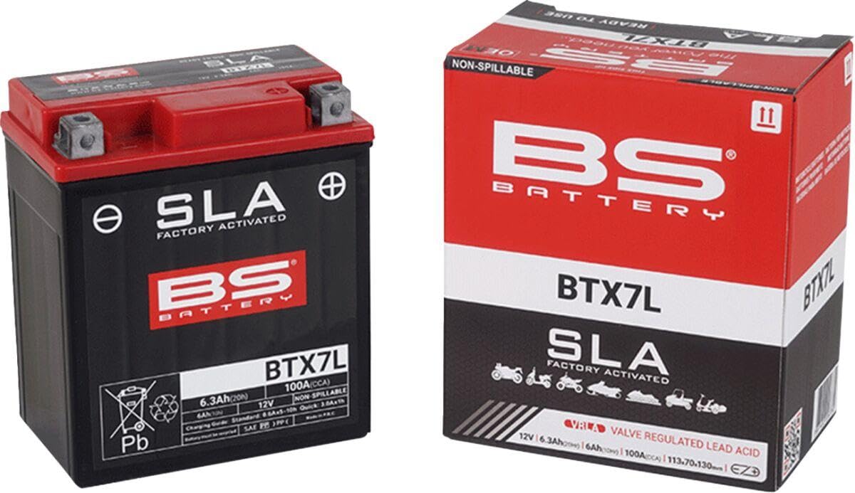 BS battery 300673 btx7l AGM SLA Moto Batterie Noir