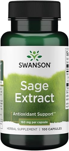 Swanson Extracto de salvia – Suplemento de hierbas que promueve la salud y protección total del cuerpo – Fórmula natural para apoyo general del