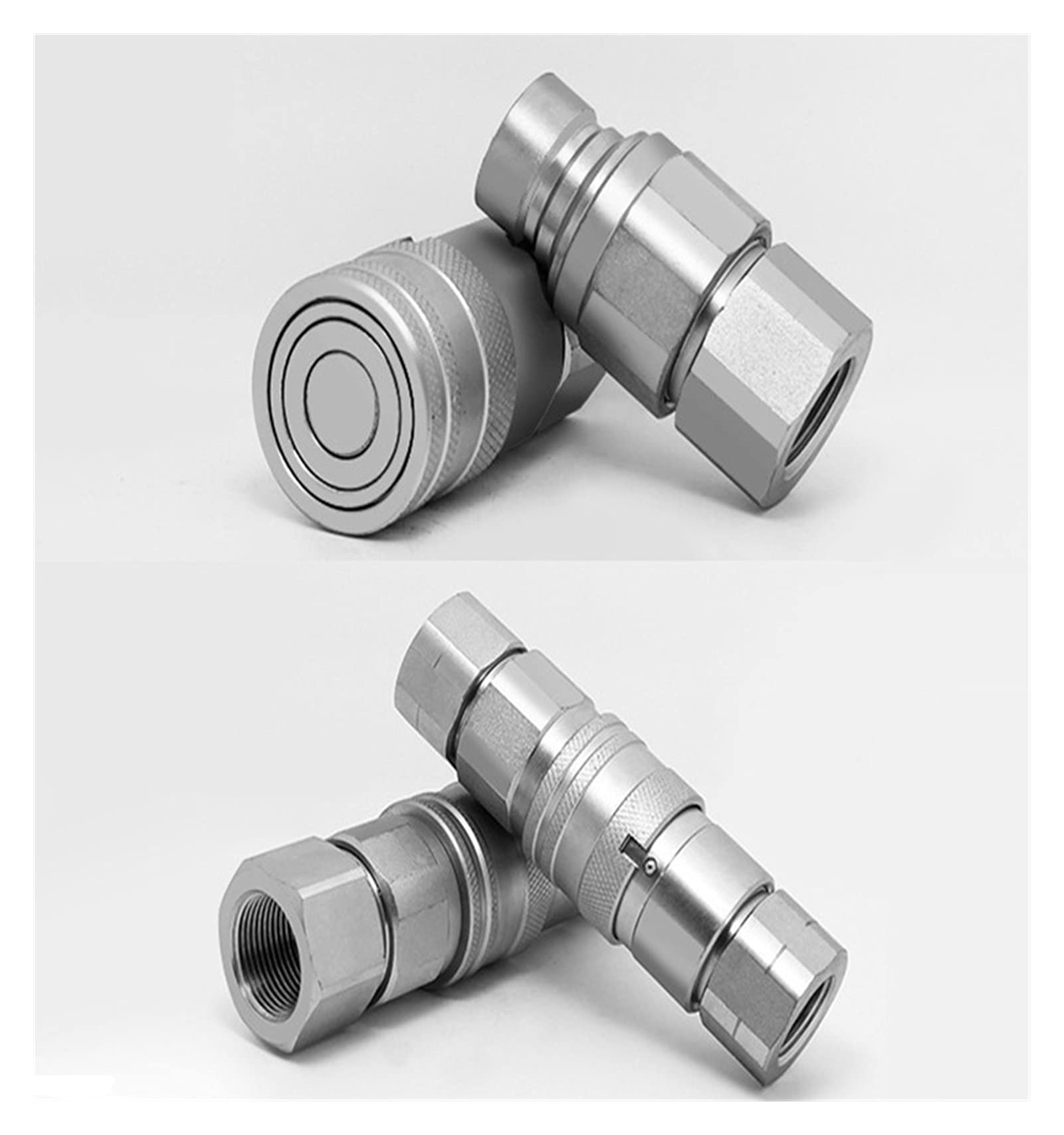 Revive Furniture 1/4 3/8 1/2 3/4 1 Zoll Hydraulische Schnellkupplung (geschlossene Ausführung) Schnellkupplungs-Steckschlüssel-Set aus Stahl (1/2")