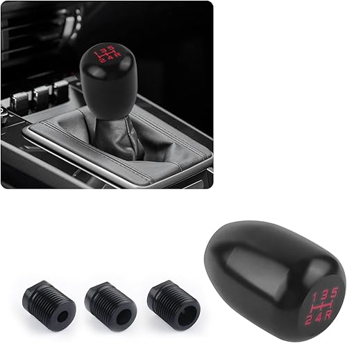 Pomos de palanca de cambios para automóvil, elegante perilla de palanca de cambios manual de aleación de aluminio de 5 velocidades para decoración