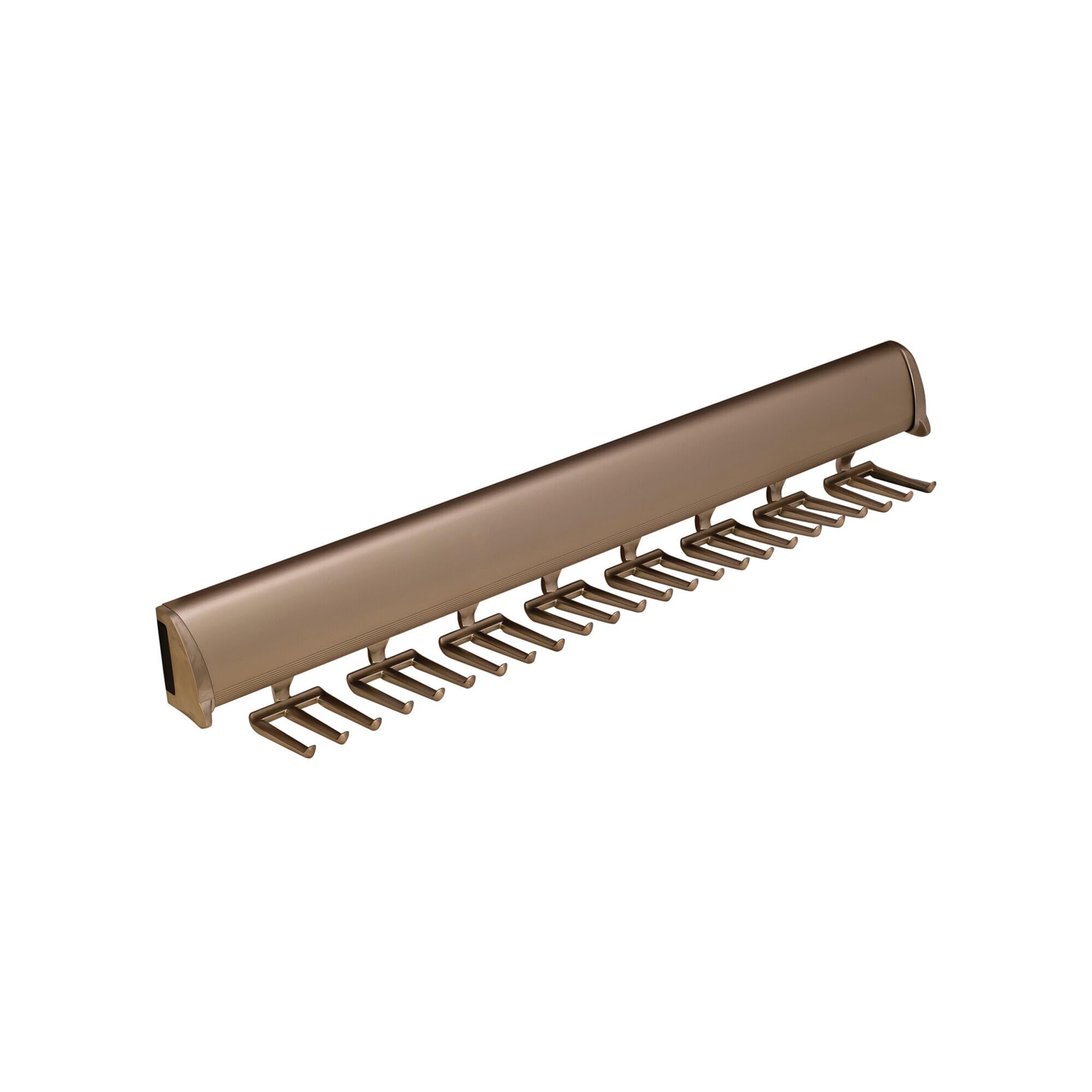 Brixwell QIL9-002 Tie Rack, 24 Hook with Full Extension Slide Matt Nickel Finish