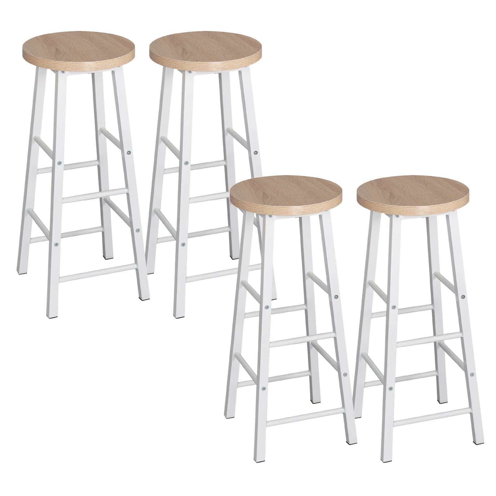 WOLTU barkruk, bistrokruk, barstoel, frame van stevig staal, staafoppervlak van MDF, zwart hout, vintage WOLTU barkruk, bistrokruk, barstoel, frame van stevig staal, staafoppervlak van MDF, zwart hout, vintage