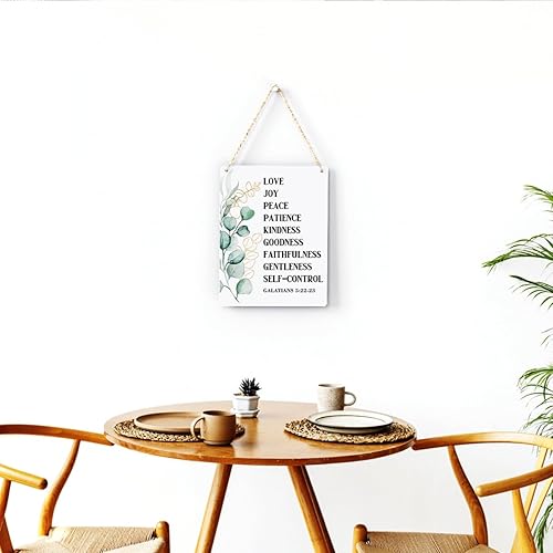 Miniatura 4 de Decoración de pared cristiana de Gálatas 522-23, Fruta del espíritu, letrero colgante de madera, letrero cristiano de granja, letrero de madera para