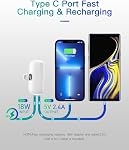 Kuulaa 5000mAh Mini Banque d'électricité pour iPhone, 20W USB-C Chargeur portable à charge rapide avec LED Affichage intégré USB-C Connecteur, petit pack de batterie pour iPhone 17/16/15 Series, Samsung, Huawei, Violet