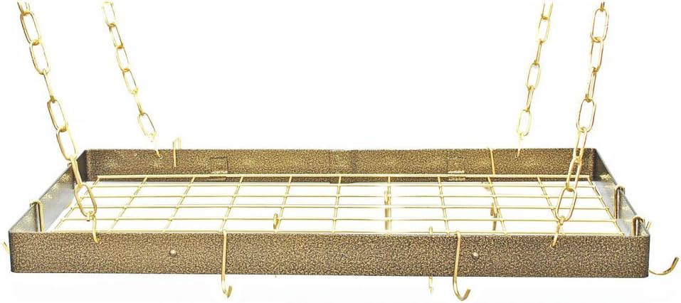 Rogar Hammered Bronze & Brass Rectangle with Grid