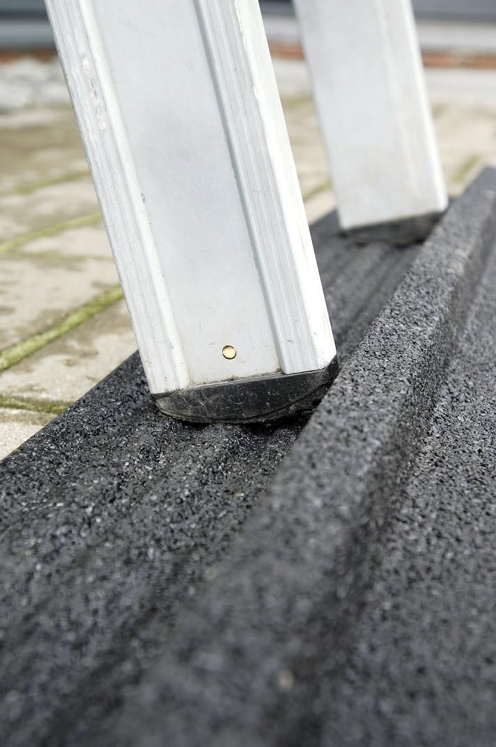 Stabile & Rutschfeste Leitermatte für festen Halt Antirutschmatte Stoppermatte Größe XL 1.270x300mm Leitersicherung Schwarz Standfuß Leiter Stopmatte Matte Bodenschoner Topleiter
