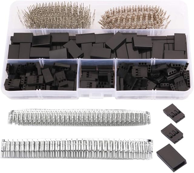 GTIWUNG 720 PCS Servo Connector Servo Cable Wire Connector Male Female Kit for Futaba Style Servo Connector