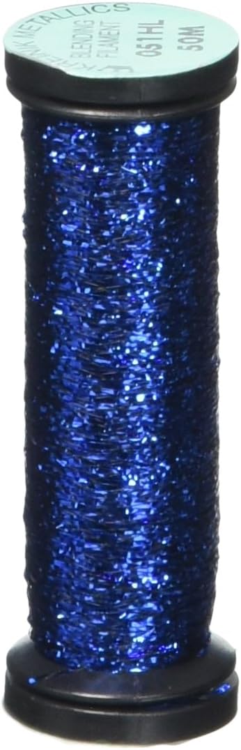 Kreinik Blending Filament 50m Metallic Thread for Sewing, 55-Yard, Hi Lustre Sapphire
