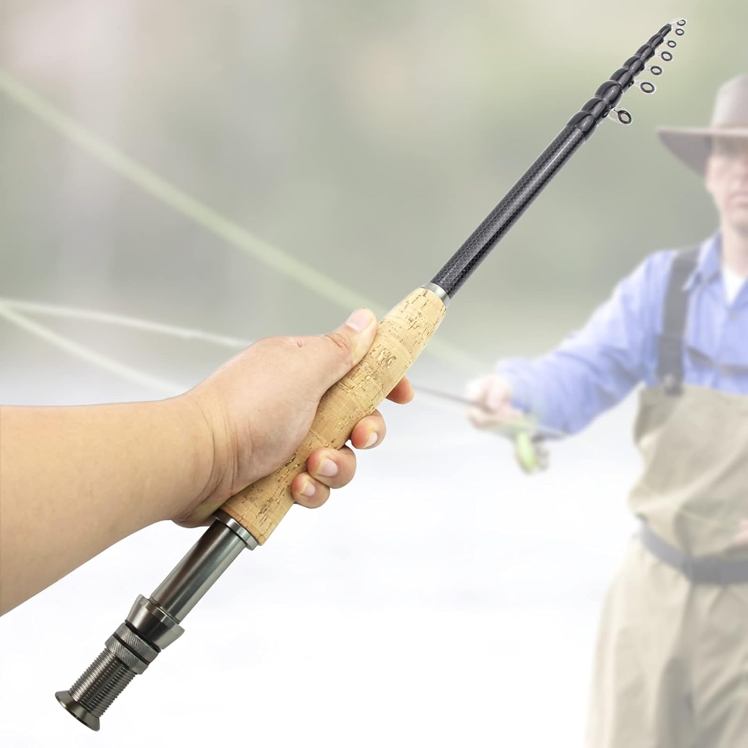 Chowana Wędka Muchowa, Wędka Muchowa, Przenośna Wędka Teleskopowa, Szybka Linia Z Włókna Węglowego 5# 6# 7# Snap-action Trout Rod, 2.1M