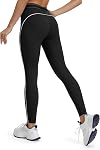 Tapata Women's Workout Leggings High Waist Tummy Control Side Striped Athletic Running Yoga Pants