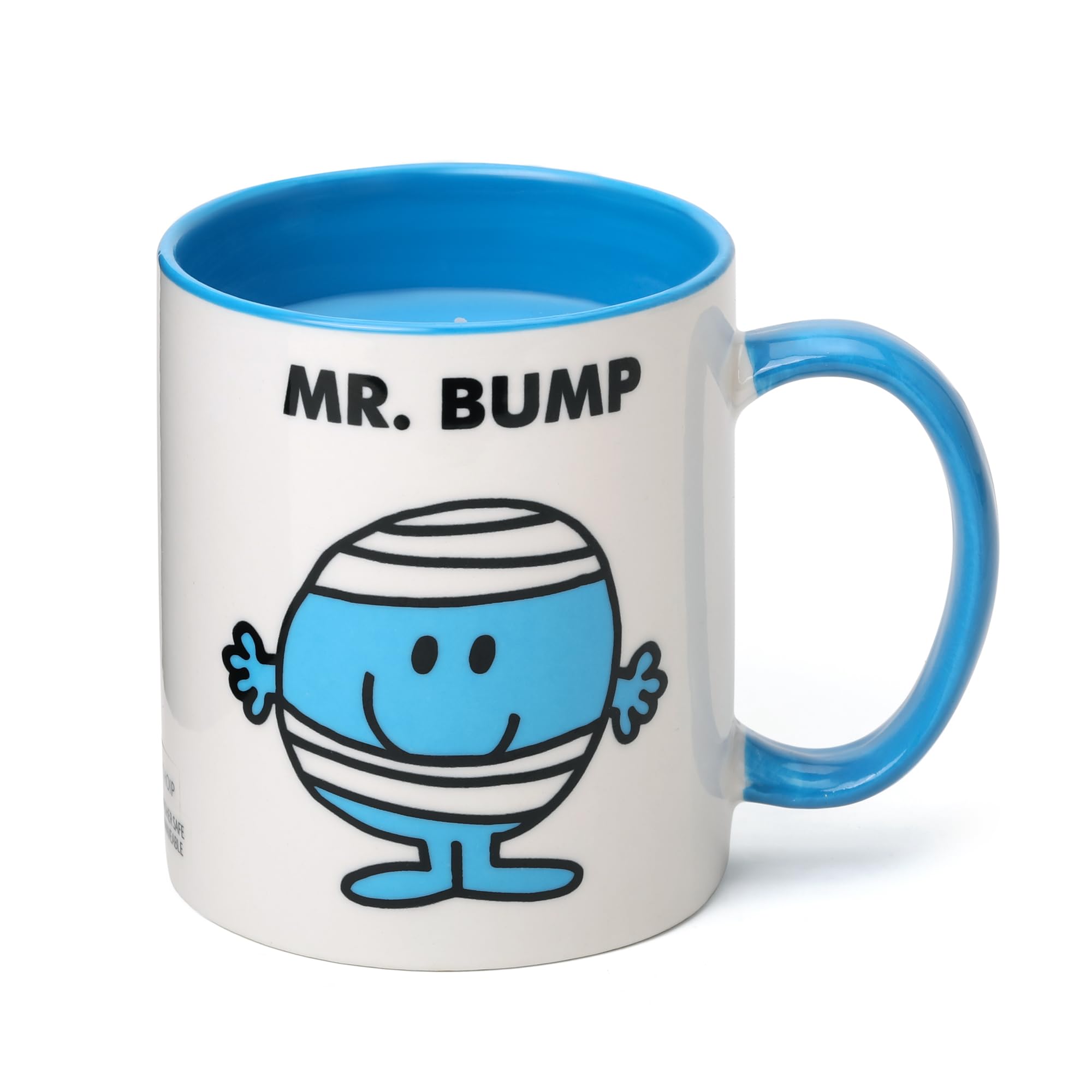 Mr Men & Little Miss Mr Bump Blueberry & Cedarwood Scented Reusable Mug Candle from B&Q