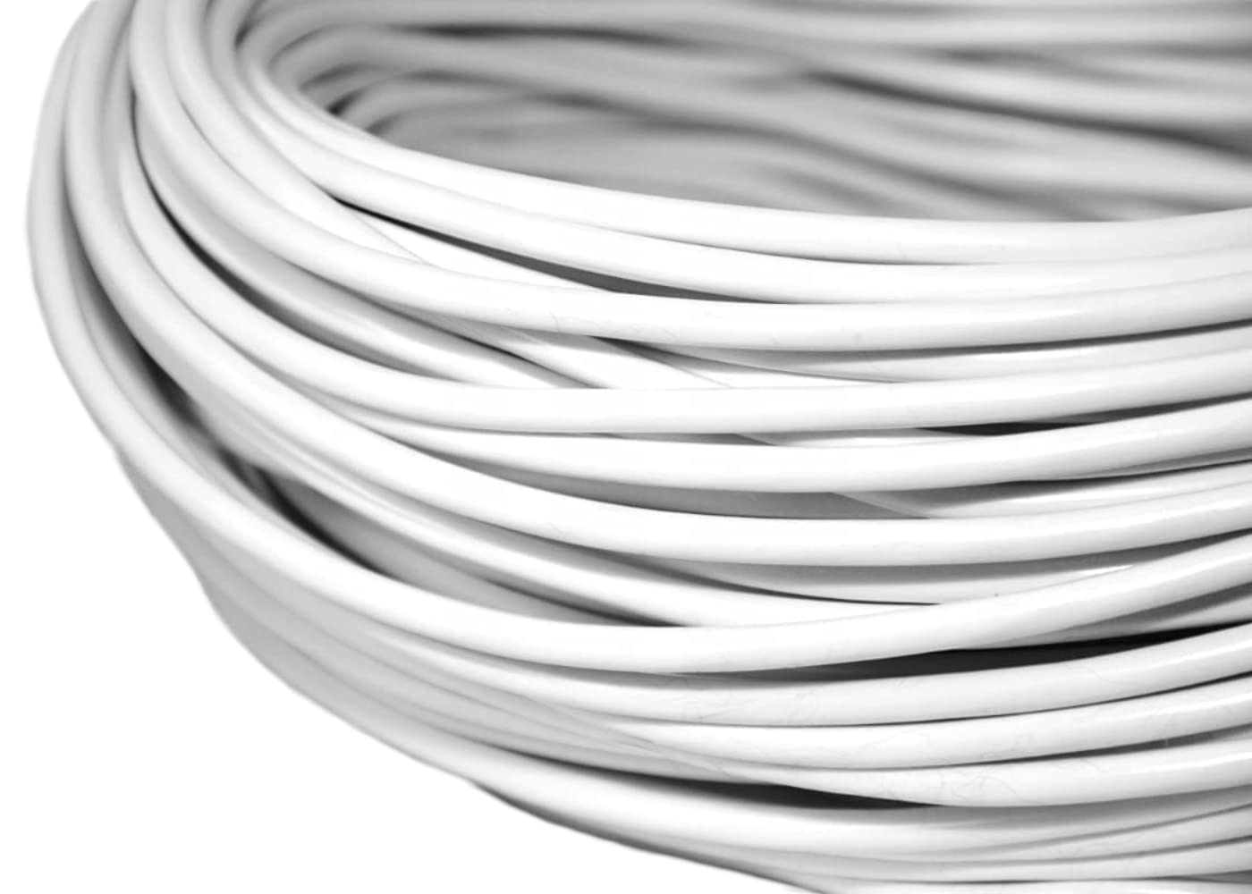 Hilark Cable Tech Câble H03VV-F OMY Blanc (50m, 3g1 mm2)