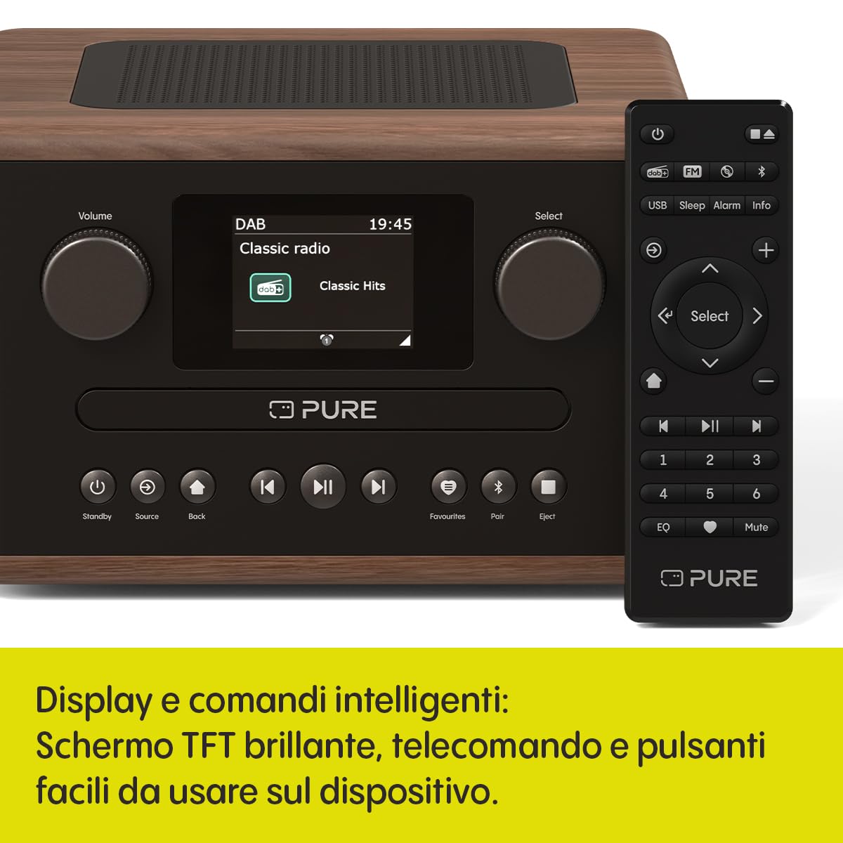 RADIO C/CD DAB+ BT CLASSIC C-D4 COFFEE BROWN/WALNU