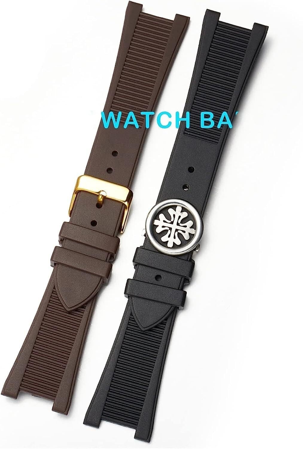 Correa de Silicona para Reloj 5711 5712g, Interfaz Especial, 25 mm x 13,0 mm (marrón, sin Hebilla, 25 mm x 13,0 mm)