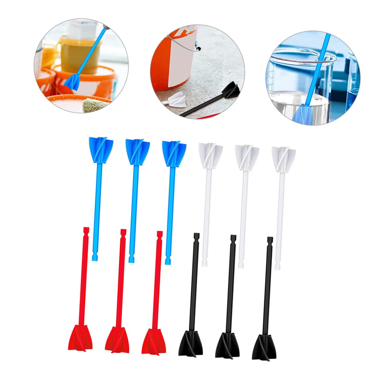 UKCOCO 24pezzi Miscelatore Per Vernici e Accessorio Per Trapano Design Per Mix Epoxy e Fluidi