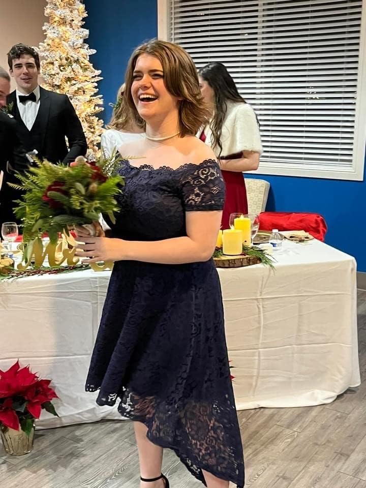 Dressystar Women's Lace Cocktail Dress Hi-Lo Off Shoulder Bridesmaid Swing Formal Party Dress4