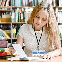 Vista 7 de Paquete de 50 cordones para tarjetas de identificación a granel con ganchos giratorios de clip (negro)