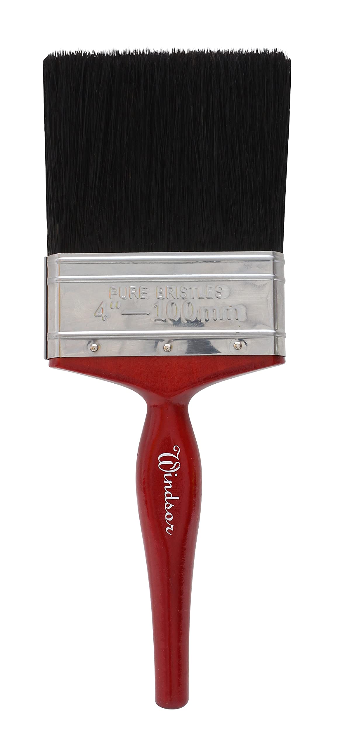ProDec Brocha de cerdas puras Profesional Windsor Trade de 4 Pulgadas para Pintar con Pinturas de emulsión, Brillantes y satinadas en Paredes, techos, Madera y Metal, 4" 100mm