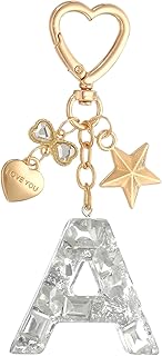 [PATIKIL] キーチェーン キーホルダー イニシャルレター かわいいデコレーション カップの飾り キーチェーン装飾 バックパック ハンドバッグ 財布用 レター