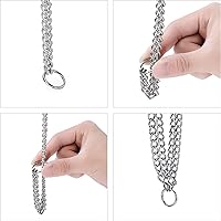 Vista 4 de Collar de cadena para perro, collar de estrangulamiento ajustable para perros pequeños, medianos y grandes (pequeño)